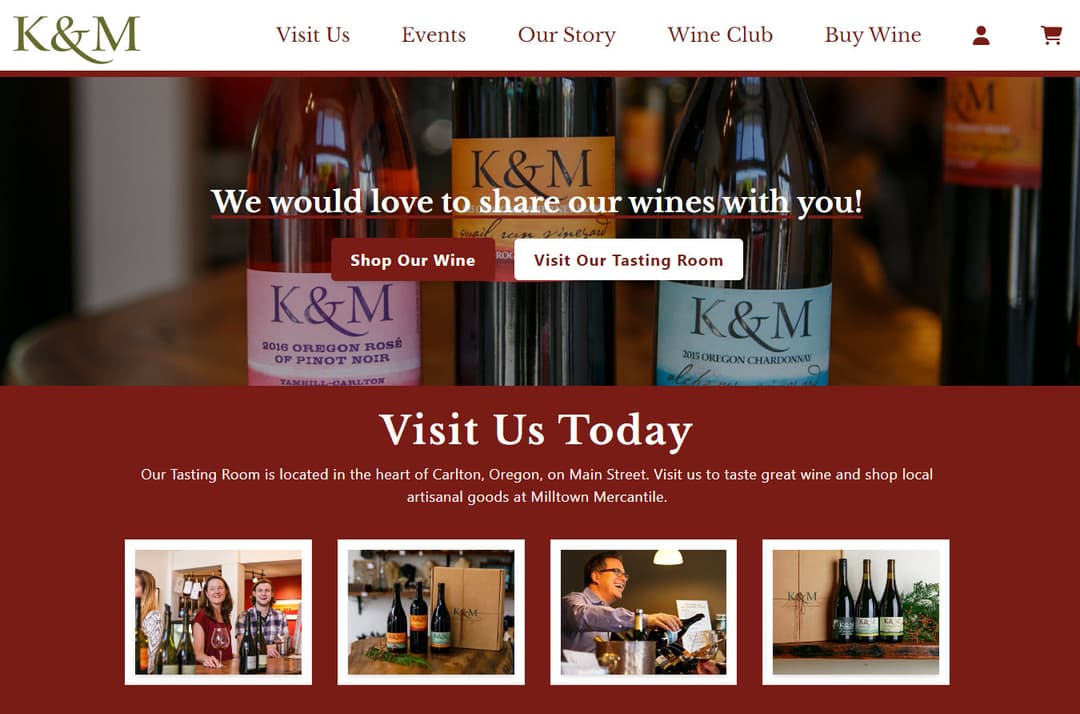 Winery website